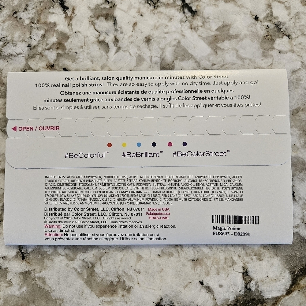 Color Street Nail Strips - Retired Magic Potion - Green To Purple Color Shifting - Picture 3 of 4